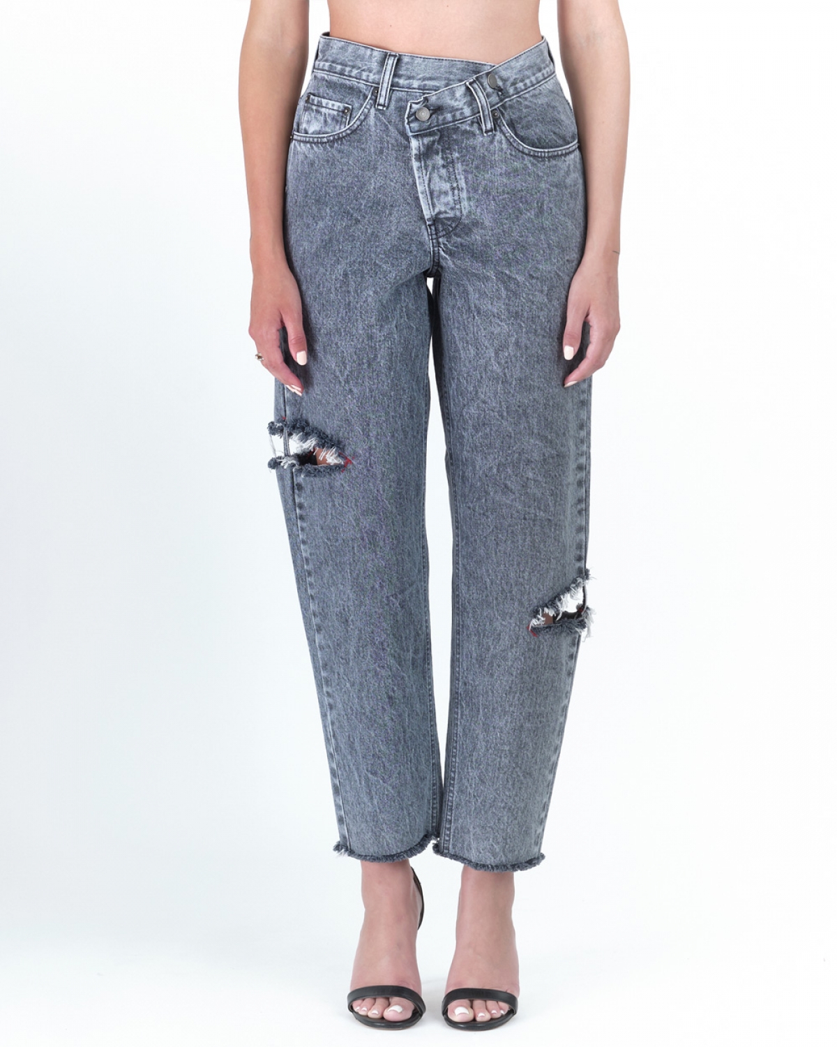 Barbara Crooked Black Pearl Jeans