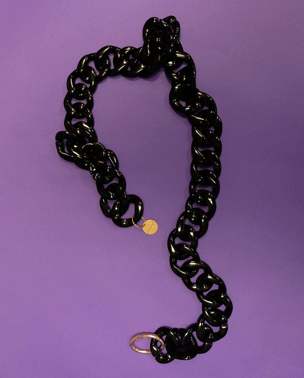 Black Resin Chain Belt 