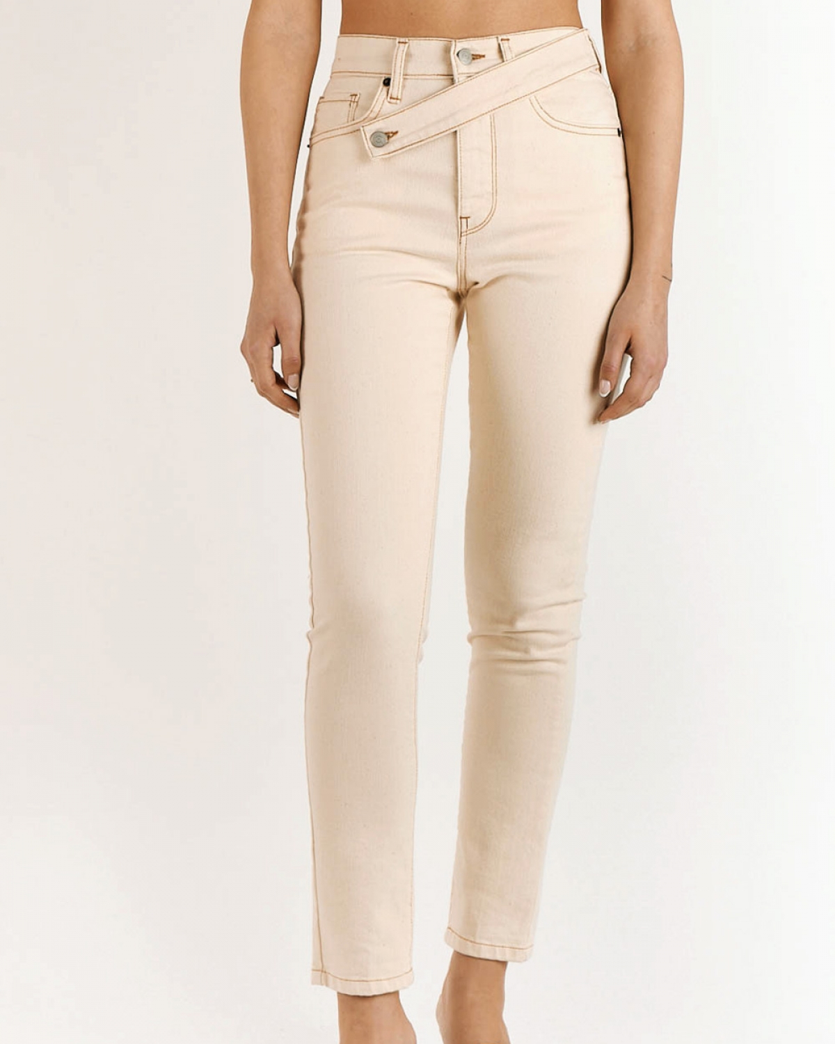 Kate Cream Reworked Jeans